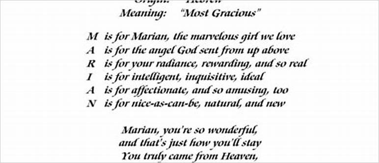 Name meaning marian